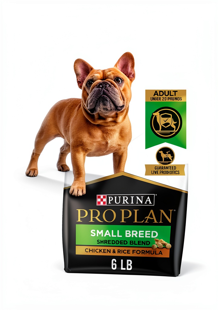 Purina Dog Food bag showing kibble and shredded blend