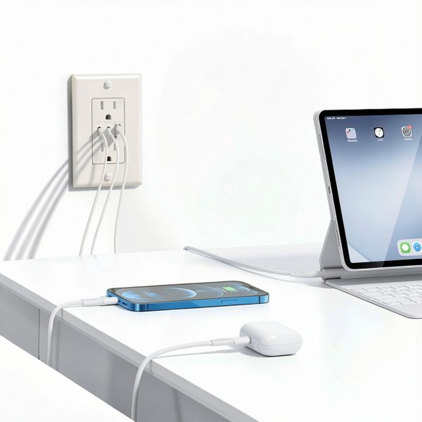 Amico USB Outlet 2C1A Ports Tamper Resistant Charging-5
