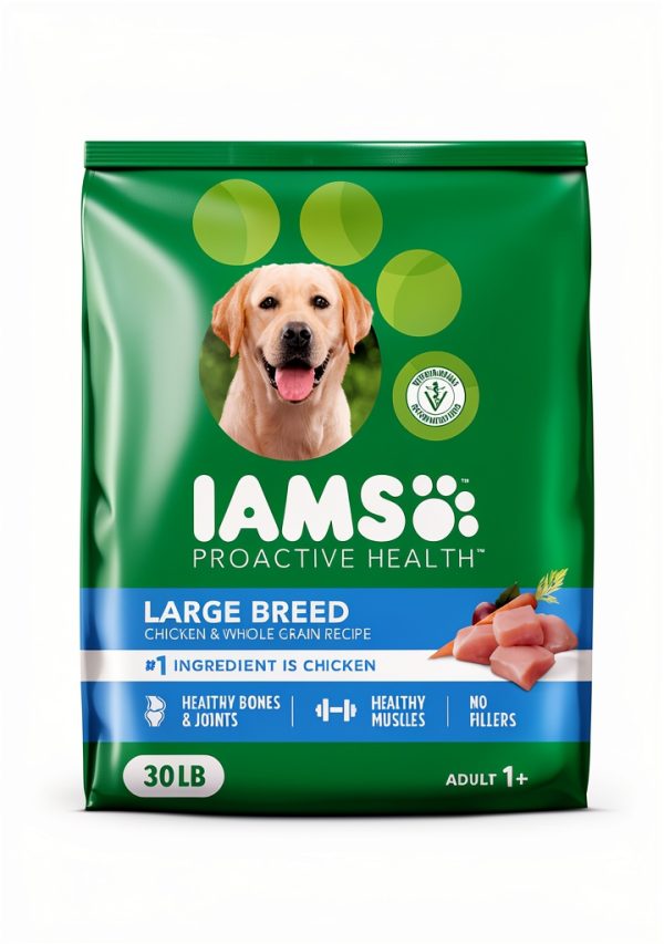 IAMS Large Breed Dog Food Chicken Lamb Rice Adult Nutrition-0