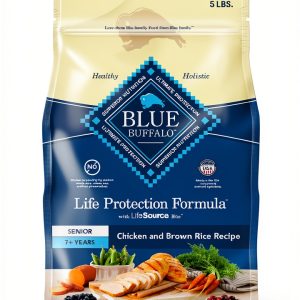 Blue Buffalo Senior Dog Food Chicken Brown Rice Formula-0