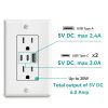 Amico USB Outlet 2C1A Ports Tamper Resistant Charging-2