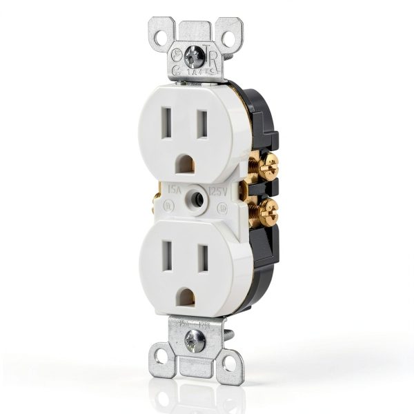 Leviton Tamper Resistant Outlet Shallow Design White 10-1