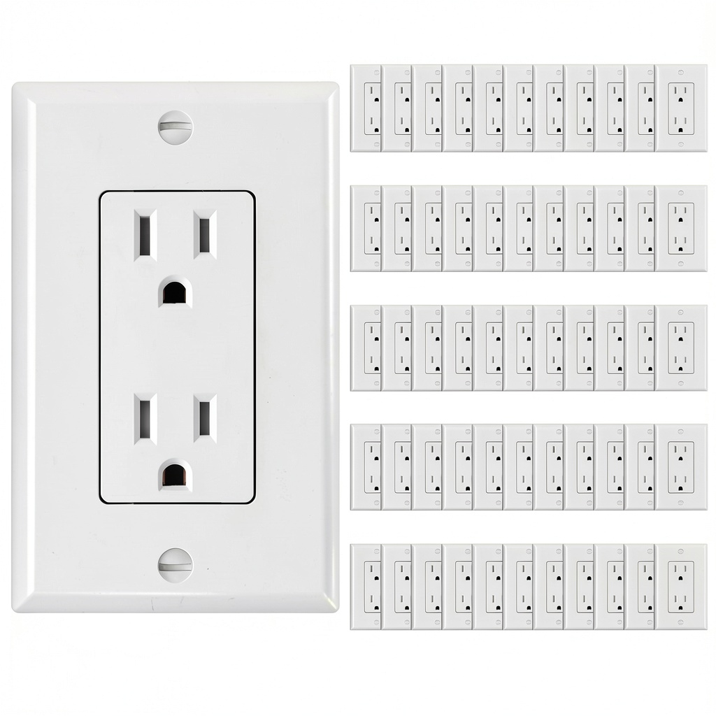 Amico tamper-resistant outlet installed in a modern wall setup