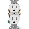 Leviton Tamper Resistant Outlet Shallow Design White 10-4
