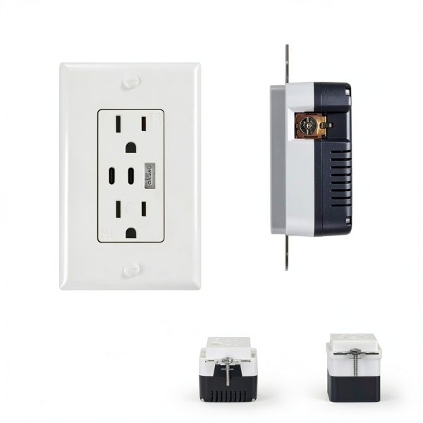 Amico USB Outlet 2C1A Ports Tamper Resistant Charging-4