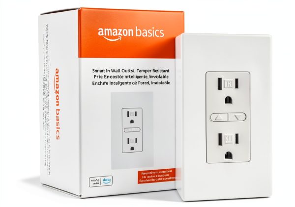 Amazon Basics Smart Outlet Alexa Voice Control-0