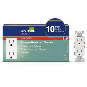 Leviton T5325-WMP White 10 Pack Electrical Outlet-0