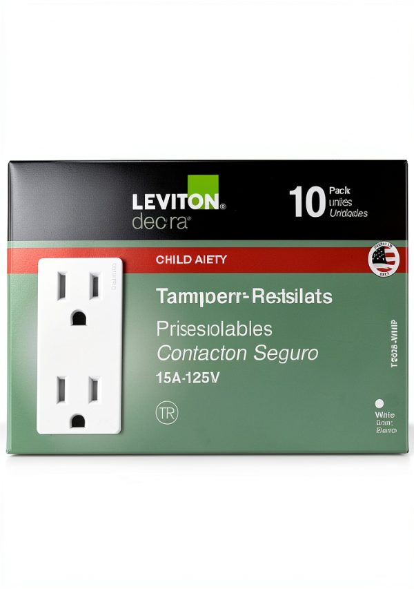 Leviton T5325-WMP White 10 Pack Electrical Outlet-3