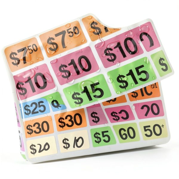 Garage Sale Stickers Gushu 5460 Count 15 Color Plastic 1/2 x 3/4 Inch-3