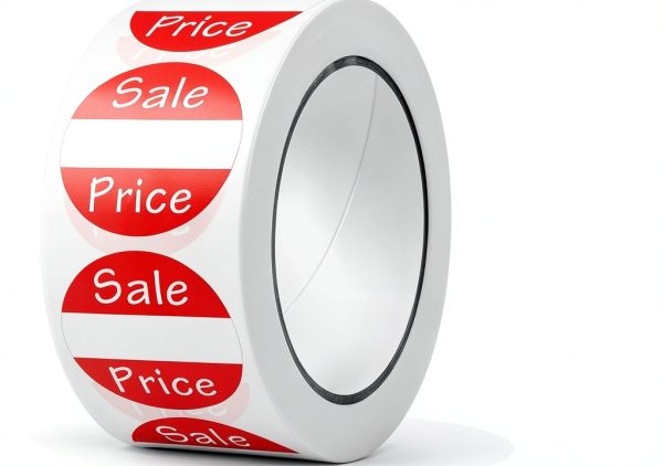 1 Inch Round Red Labels CHIMNE FYRSTC230922 1000 Count Paper Tags-1