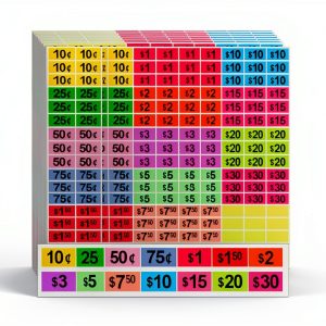 Price Sticker 05 Labelon Multicolor 1/2 x 3/4 Inch Removable Pack 4125-0