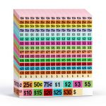 Garage Sale Stickers Gushu 5460 Count 15 Color Plastic 1/2 x 3/4 Inch-0