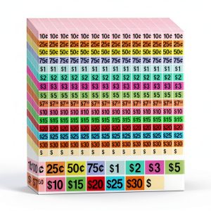 Garage Sale Stickers Gushu 5460 Count 15 Color Plastic 1/2 x 3/4 Inch-0