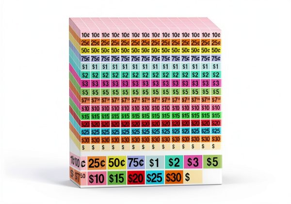Garage Sale Stickers Gushu 5460 Count 15 Color Plastic 1/2 x 3/4 Inch-0