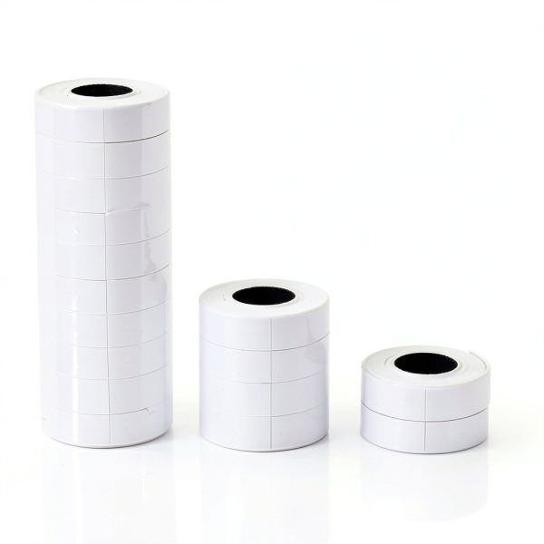 Price Gun Labels ICSTM BQ-1031 23mm x 16mm Round Paper Labels White-1