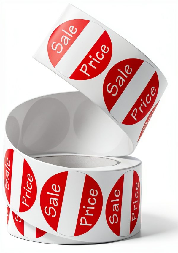 1 Inch Round Red Labels CHIMNE FYRSTC230922 1000 Count Paper Tags-2