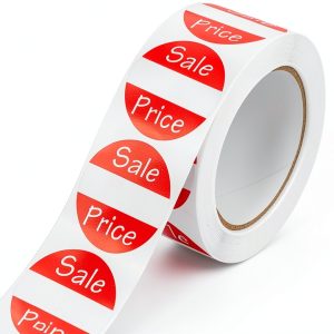 1 Inch Round Red Labels CHIMNE FYRSTC230922 1000 Count Paper Tags-0