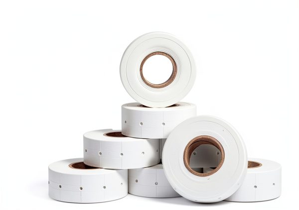 Perco 2 Line white labels 8 Rolls 6,000 Price Date Gun Labels USA-1
