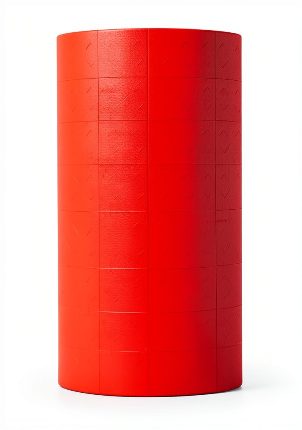 Fluorescent Red Pricing Labels to fit Monarch 1131 Pricers. 8 Rolls with 1 Free Ink Roller.-0