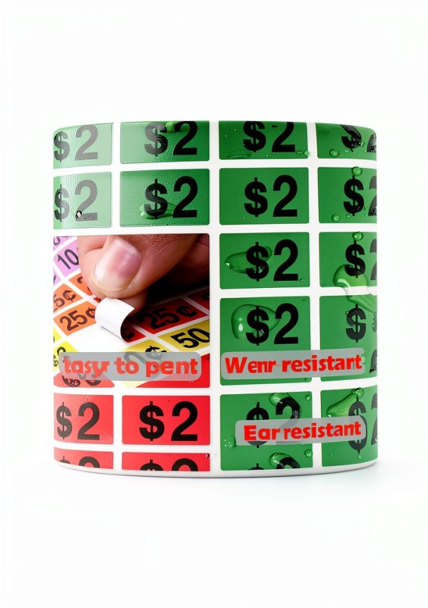 YSHIHE Yard Sale Price Stickers 3/4 inch Round Color Labels 1600 pcs-3