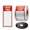 300 Stickers Used Tire Label Affrolling 6x2-3/4 Inch Red White-1