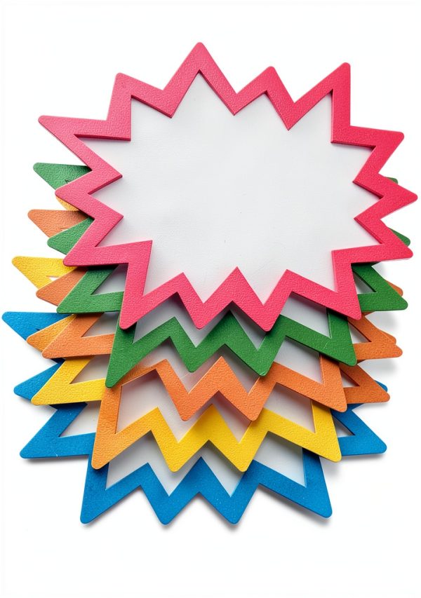 Starburst Signs Sutter Neon Price Tags 300pcs Variety Pack 2x3 3x5 4x6-0