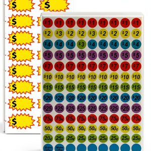 Price Stickers MOIKKA GC 1560pcs Removable Garage Sale Labels-0
