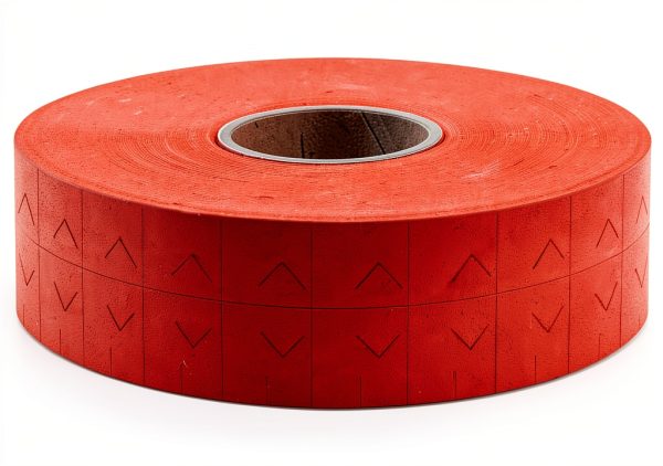 Fluorescent Red Pricing Labels to fit Monarch 1131 Pricers. 8 Rolls with 1 Free Ink Roller.-2