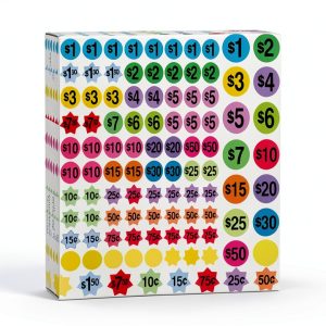 YSHIHE Yard Sale Price Stickers 3/4 inch Round Color Labels 1600 pcs-0