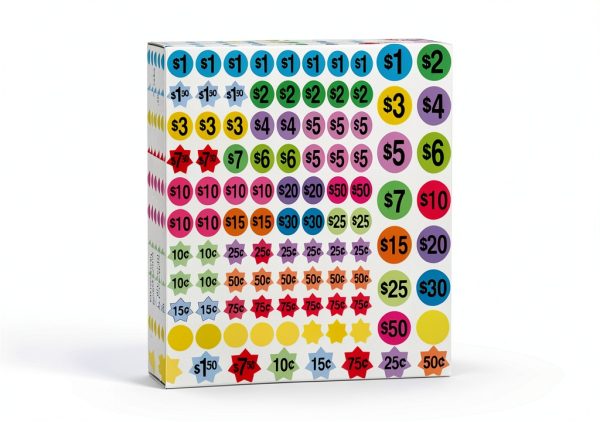 YSHIHE Yard Sale Price Stickers 3/4 inch Round Color Labels 1600 pcs-0